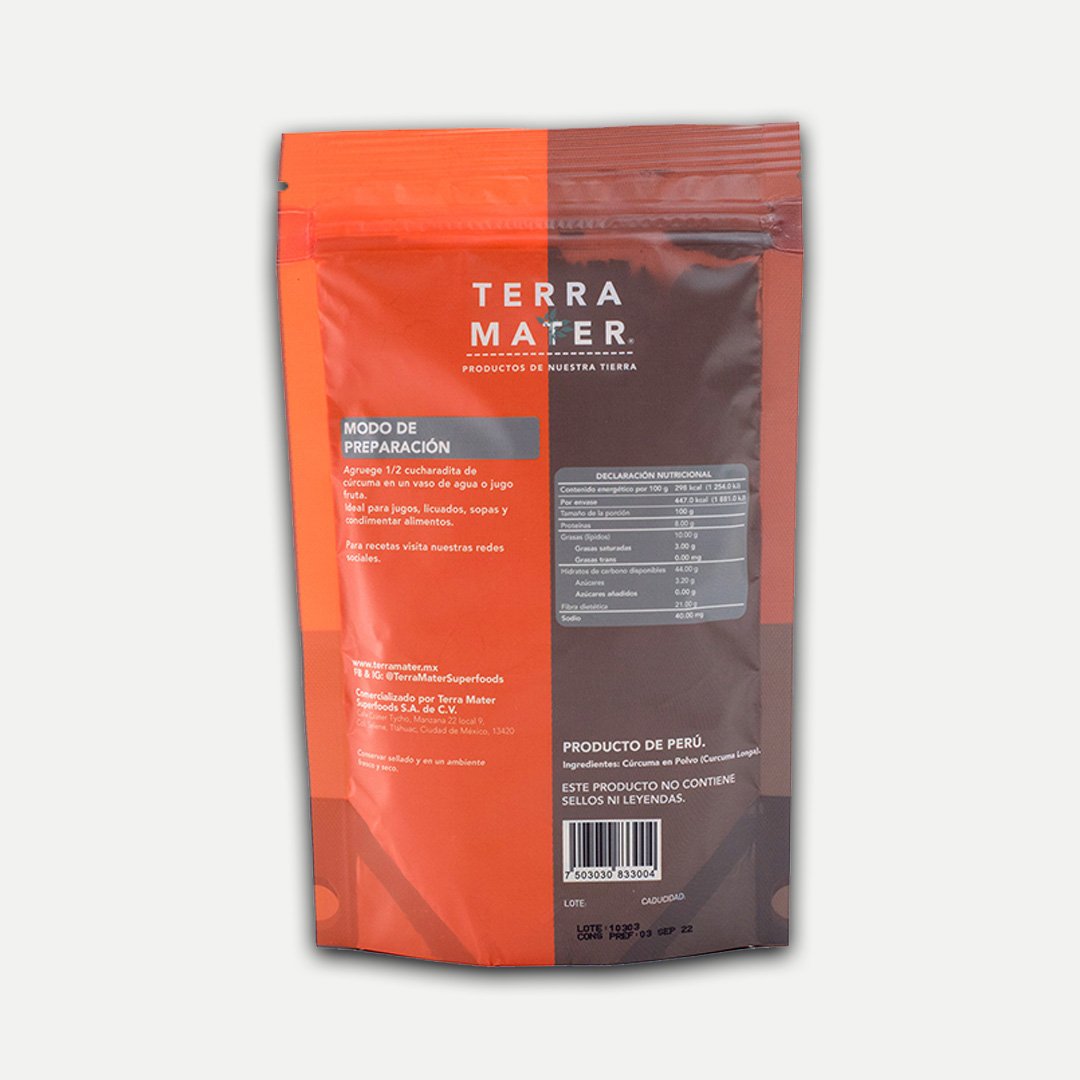 Cúrcuma Orgánica en Polvo(150g) Terramater - Imagen 3
